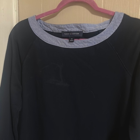 Tommy Hilfiger Blue Tie Front Blouse - Picture 8 of 11